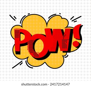 Voz Bubble Pow. Pow de mensajes para banner, afiche, web.