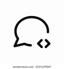 speech bubble programming icon sign vector