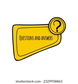 Speech bubble question mark icon hand drawn. Help symbol. FAQ sign on white background. Vector quiz symbol in sketch style.
