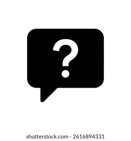 Speech Bubble with Question Mark Representing Inquiry or Curiosity