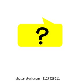speech bubble with question mark, vector illustration