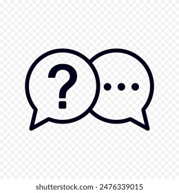 Speech bubble with question mark. Vector illustration.