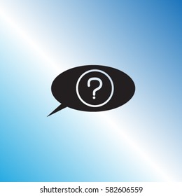 Speech bubble with question sign vector icon