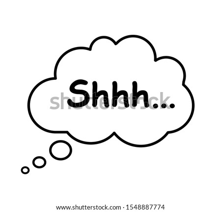 Speech bubble. Quiet, please, silent, no talking, no speaking icon. Keep silence symbol. Keep quiet sign – stock vector