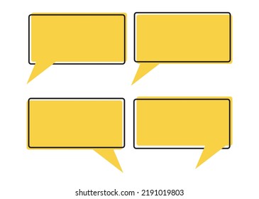 Speech bubble, Quote bubble.  Citation text box template design illustration vector.