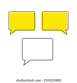 Redeblase, Angebotsblase.  Referenztext-Box-Vorlage Design-Vektorgrafik.