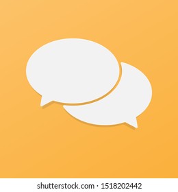 Speech bubble quote icon. Flat vector design