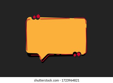 Speech bubble quote icon flat vector design