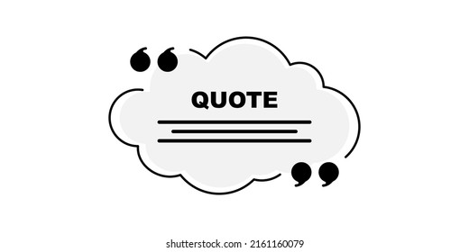Speech bubble quote icon illustration
