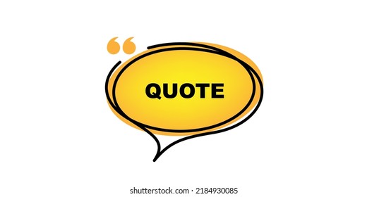 Speech bubble quote icon illustration