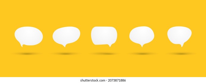 Speech bubble quote icon set, illustration