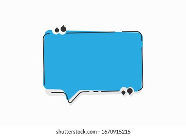 Speech bubble quote icons Flat vector design