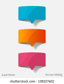 speech bubble, realistic design elements