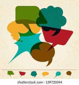 Speech bubble in retro style.