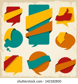 Speech bubble in retro style.