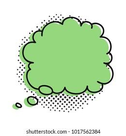 Speech bubble in retro style on a white background.