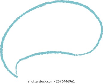 A speech bubble with a rough, hand-drawn texture. The outline is uneven and sketchy, giving a casual feel. Cartoon vector illustration.