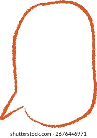 Una burbuja de discurso con un contorno áspero y texturizado en un estilo dibujado a mano. El borde irregular le da una apariencia de boceto. Ilustración vectorial de dibujos animados.