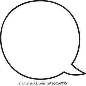 Speech Bubble Round Doodle Vector Illustration
