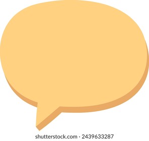 Speech Bubble Round Shape Vector Illustration