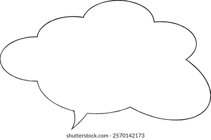 Speech bubble, round and simple.