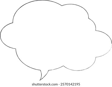 Speech bubble, round and simple.
