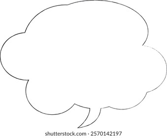 Speech bubble, round and simple.