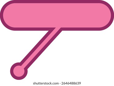 Une bulle de parole avec un pointeur à queue ronde et des lignes en gras. Idéal pour les designs pop.