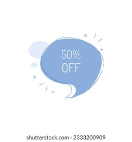 Speech Bubble Sale Icon Vector Design.