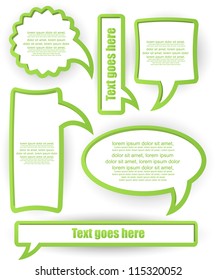 speech bubble set