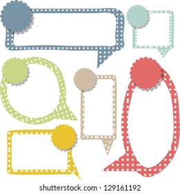 speech bubble set