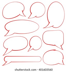 speech bubble set
