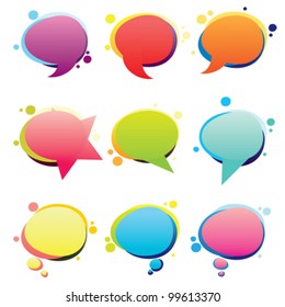 Speech bubble set