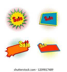 Speech Bubble Set, Blank Balloon Word Design, Illustration Vector EPS10