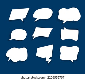 speech bubble set. cartoon empty text box
