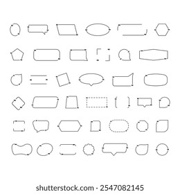 Speech bubble set. Chat ballon shape. 