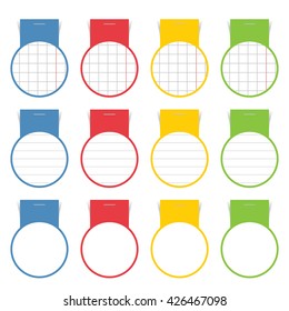 speech bubble set circle illustration in color