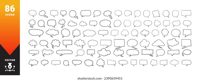 Speech Bubble set. Cloud speech bubbles icons. Vector scalable graphics