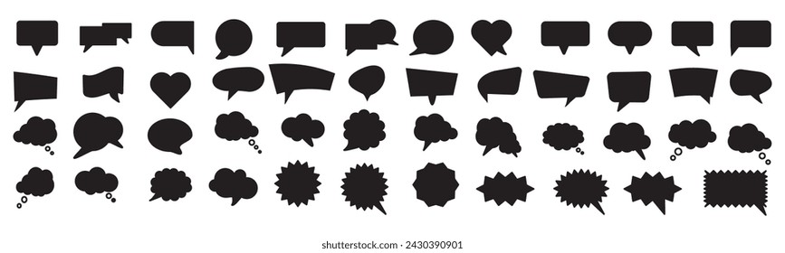 Speech Bubble set. Cloud speech bubbles, Talk bubbles collection.