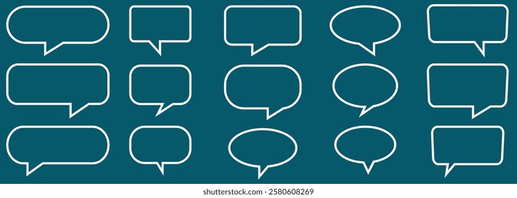 Speech Bubble set. Speech bubble collection. Chat message speech bubble. Speech bubble comic signs.