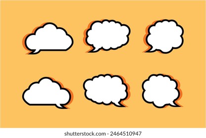 Speech bubble set dialog baloons in differents shapes design