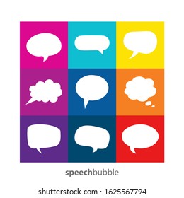 Speech bubble Set In Different Colors