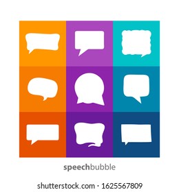 Speech bubble Set In Different Colors