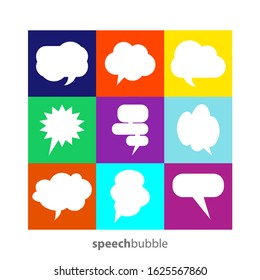 Speech bubble Set In Different Colors