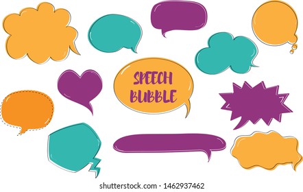 Speech Bubble Set. EPS10 Vector.