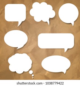 Speech Bubble Set With Gradient Mesh, Vector Illustration