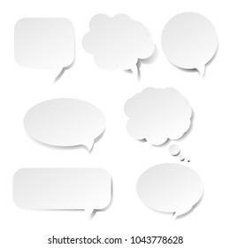 Speech Bubble Set With Gradient Mesh, Vector Illustration