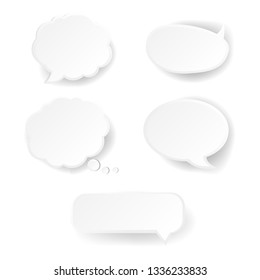 Speech Bubble Set With Gradient Mesh, Vector Illustration