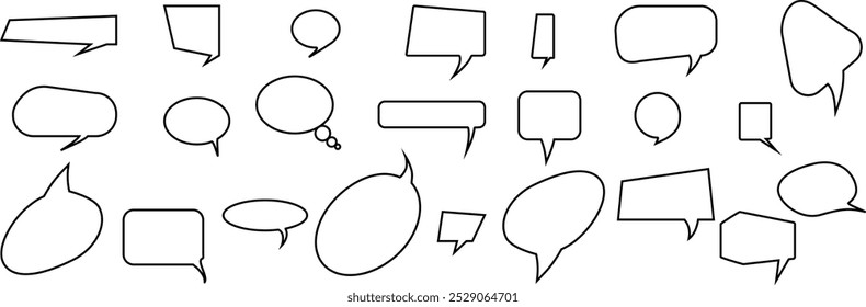 Speech Bubble set. Set of hand draw speech bubbles.