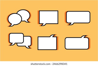 Diseño de ilustración de conjunto de burbujas de voz